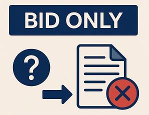 Certificate in bid only